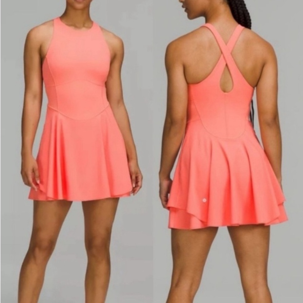 Lululemon Elegant Coral Sleeveless Tennis Dress